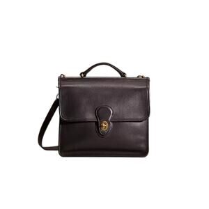 Coach black leather Vintage Classic Willis shoulder bag purse